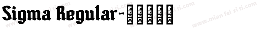 Sigma Regular字体转换